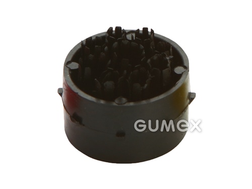 RINGO Bürste für OCTOMAT Matte, Dicke 23mm, 47°ShD, Dichte 919kg/m3, LDPE, -35°C/+45°C, schwarz, 